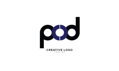 POD Abstract initial monogram letter alphabet logo design