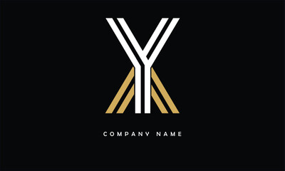 YX, XY, Y, X Abstract Letters Logo Monogram