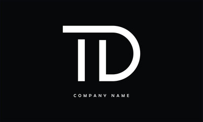 TD, DT, T, D Abstract Letters Logo Monogram
