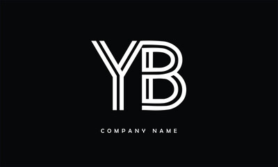 YB, BY, Y, B Abstract Letters Logo Monogram