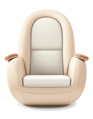 Naklejka premium A armchair isolated on white or transparent background. AI Generated.