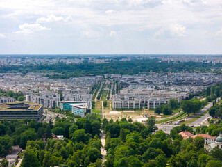 Warszawa, panorama miasta, krajobraz miasta, Wilanów