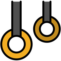 ring exercise filled line icon