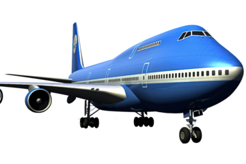 Airplanes isolated on white or transparent background. AI Generated.