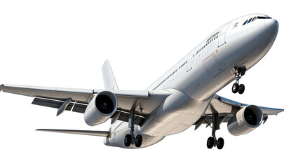 Airplanes isolated on white or transparent background. AI Generated.