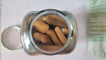 almonds in glass jar