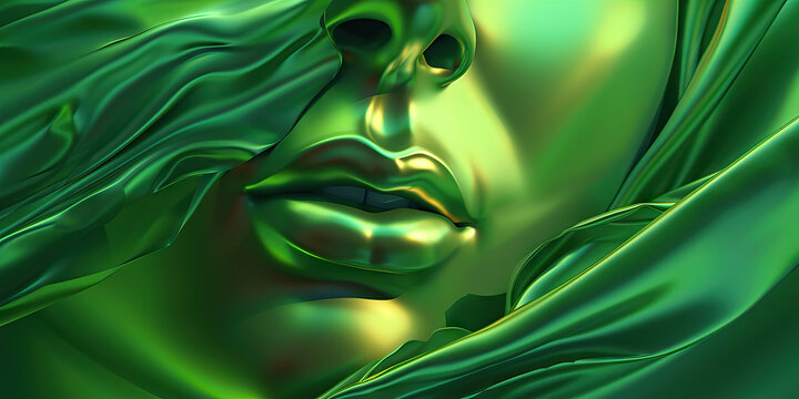 Disgust (Green): A curled lip or wrinkled nose represented by a curved line