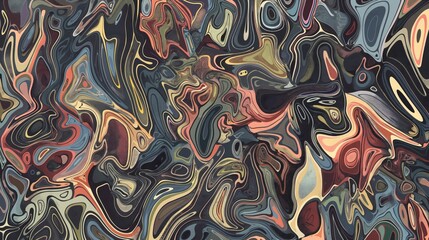 A colorful abstract painting with swirls and splatters of different colors, the concept showing fractured thoughs