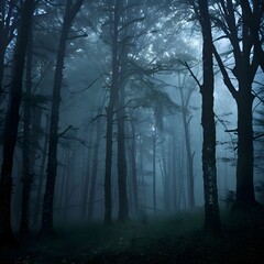 Fototapeta premium Mysterious Foggy Forest