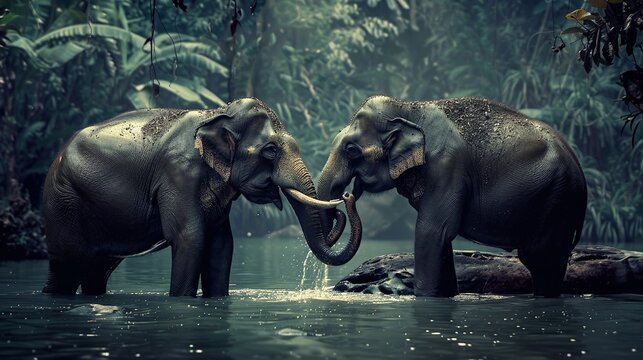 two elephant