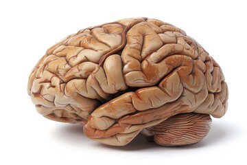 Human Brain Model on White Background