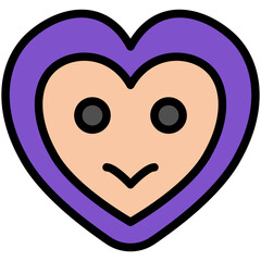 owl filled line icon