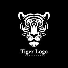 Tiger head logo design that looks very fierce