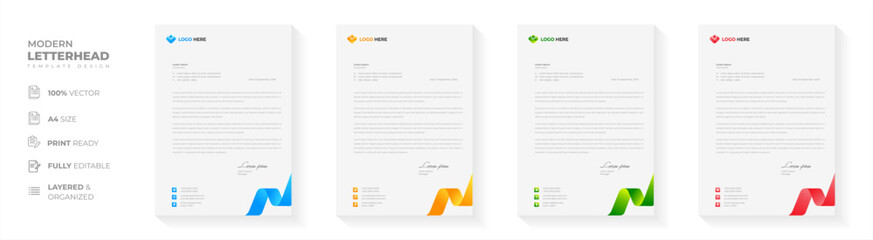 letterhead design template element 
