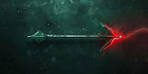 Resentment (Dark Green): A downward-pointing arrow with a sharp tip, indicating bitterness or indignation