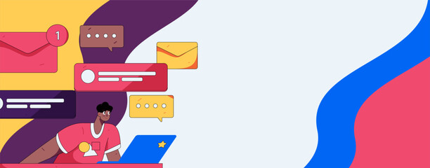 Communicate with consultants flat vector character concept operation hand drawn illustration
