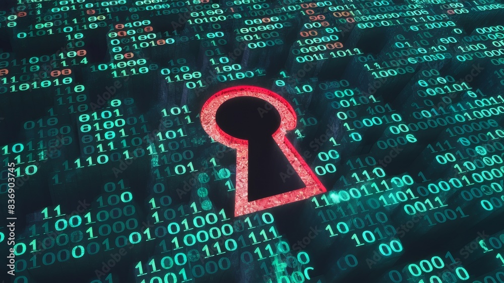 Poster a digital background filled with a myriad of binary numbers