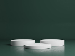 3d display product minimal scene with geometric podium platform. cylinder background 3d rendering with podium. stand for cosmetic products. Stage showcase on pedestal 3d studio