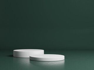 3d display product minimal scene with geometric podium platform. cylinder background 3d rendering with podium. stand for cosmetic products. Stage showcase on pedestal 3d studio