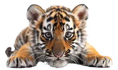 Obraz premium bengal tiger isolated on white background