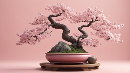 bonsai tree in a vase