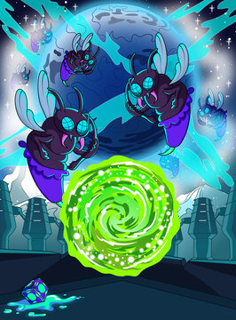 portal Rick and Morty invasion