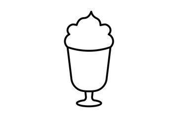 Milkshake icon. icon related to fast food. suitable for web site, app, user interfaces, printable etc. line icon style. simple vector design editable