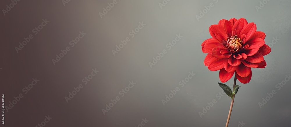 Poster Background featuring a red flower with space for text, known as a copy space image.