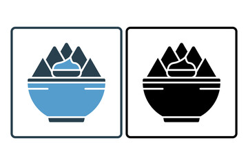 Nachos icon. icon related to fast food. suitable for web site, app, user interfaces, printable etc. solid icon style. simple vector design editable