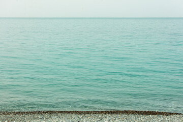 Sea water horizon during the day