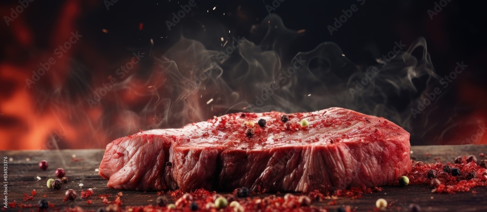 Poster Image of meat with copy space in background.