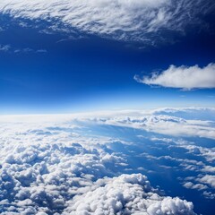 Naklejka premium Beautiful View of Blue Sky and White Clouds