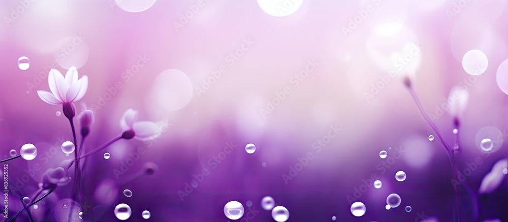 Poster Natural violet and white bokeh background perfect for copy space image.