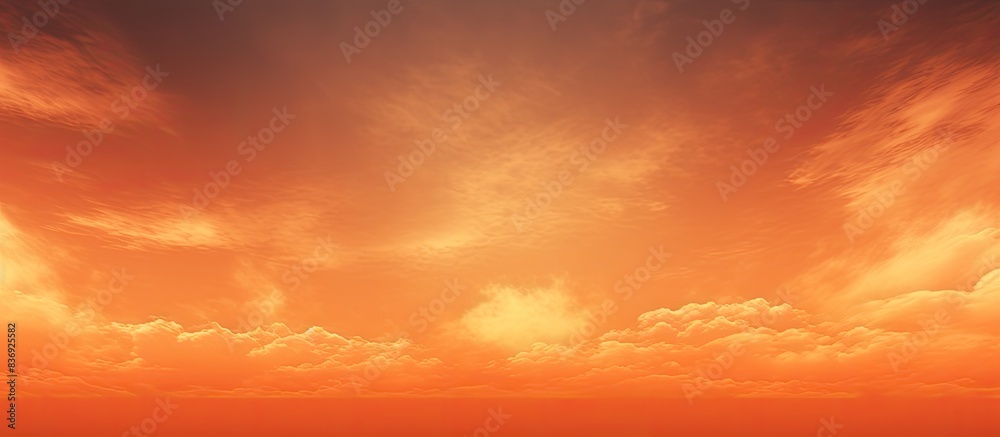 Poster an evening sky displaying shades of orange, ideal for a copy space image.