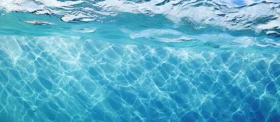Obraz premium Texture of transparent seawater with copy space image.