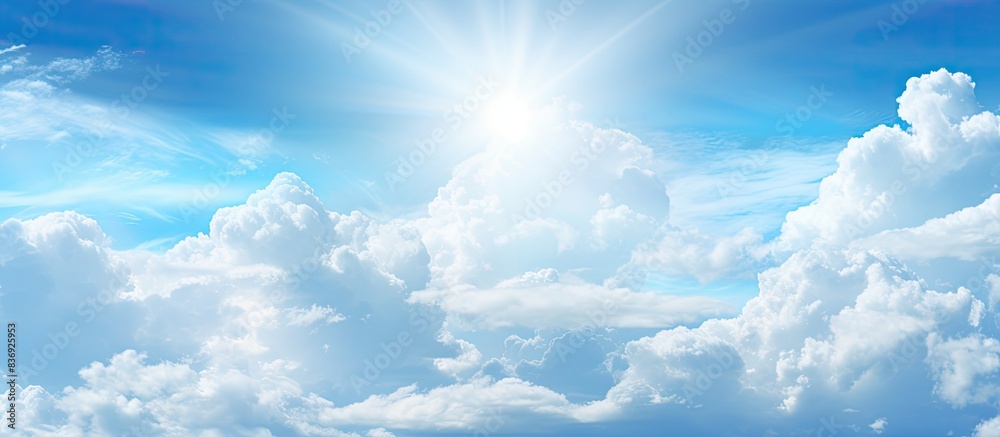 Poster bright sky after rain clouds with copy space image.