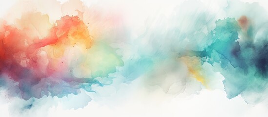 Abstract watercolor texture background with hand-painted elements and copy space image.