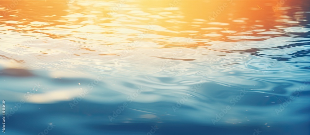 Aufkleber Blurred background of water with copy space image.
