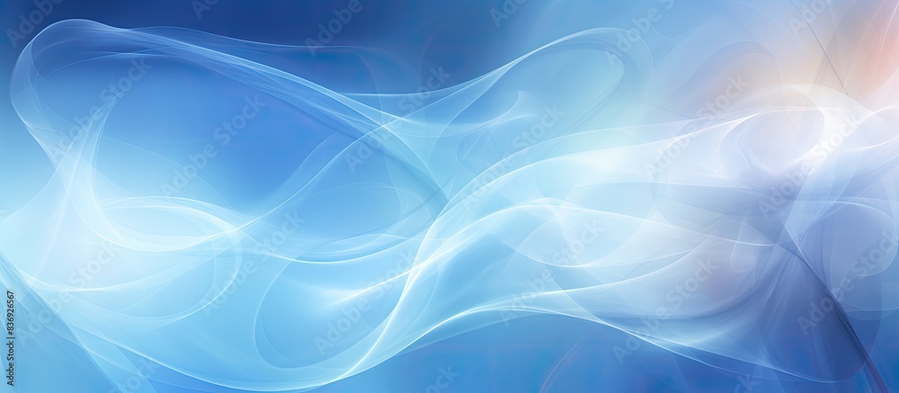 Poster Abstract background creates an enchanting sensation with a mysterious blue blur, ideal for use as a copy space image.