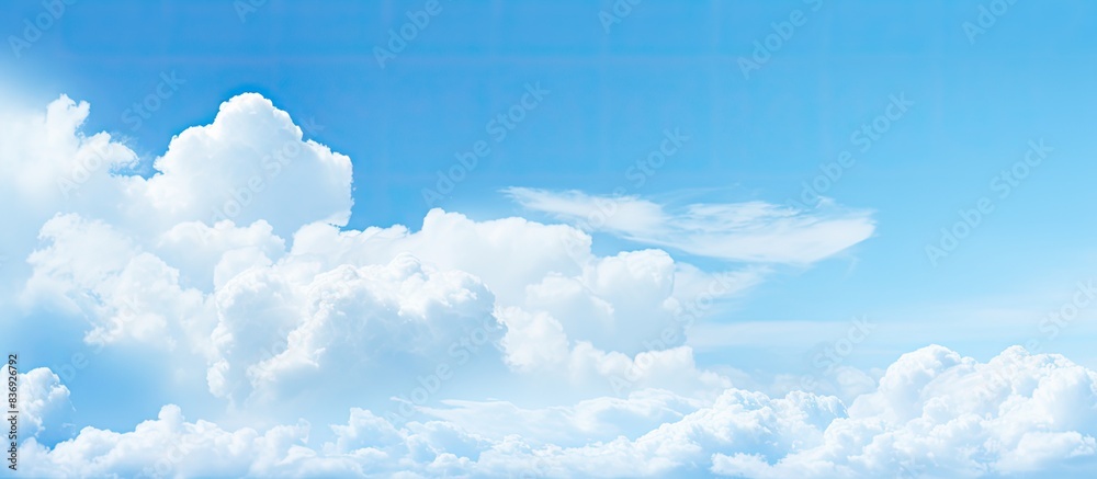 Poster background of a clear blue sky with copy space image.