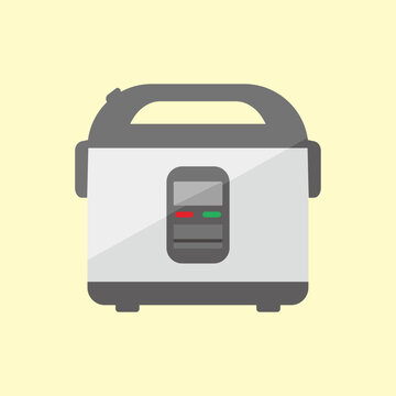 Rice cooker front view vector image cartoon