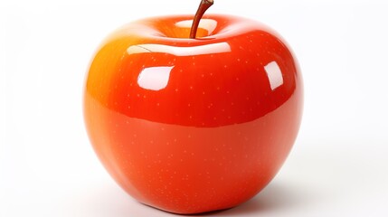 red apple on white background