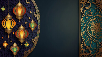 Beautifully designed Eid Mubarak greeting background