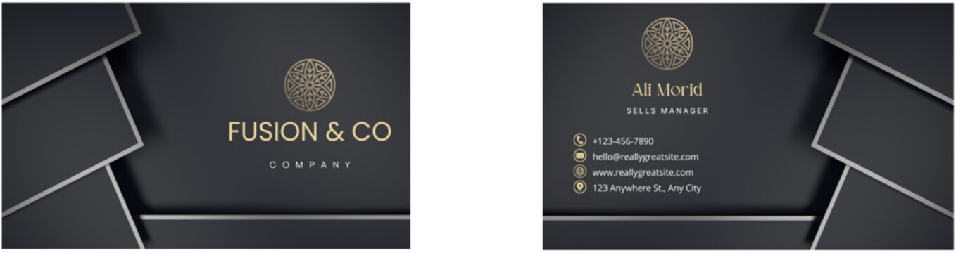 Black Gold Silver Company Business Card