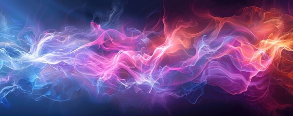 Obraz premium Abstract colorful wave blend dynamic fluid art