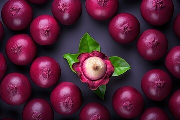 red radish on a white background, generative ai