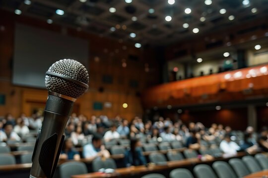 Microphone use in various business and community events.