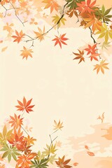 Chochin, border, background wallpaper, blank in the middle, minimalism, negative space, used for postcard template