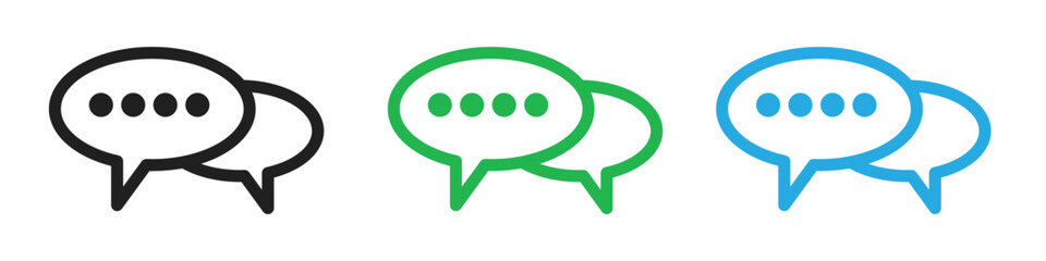 Conversation icon showing dialogue and communication, perfect for chat applications, customer support, and social media interactions