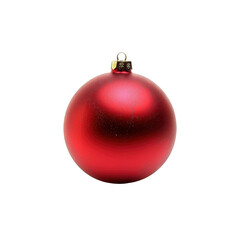 A Red Christmas Ball, Festive And Isolated On A White Background